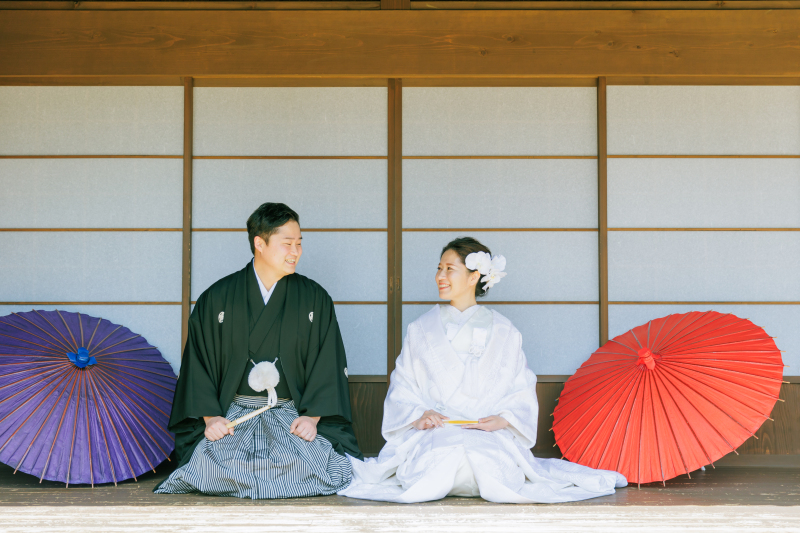 和傘を使用して