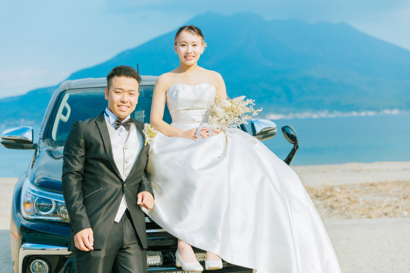 桜島をバックに～