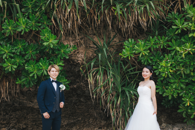 石垣を背景にダイナミックな一枚