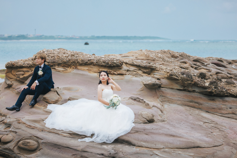 岩場で映画のような1枚を。