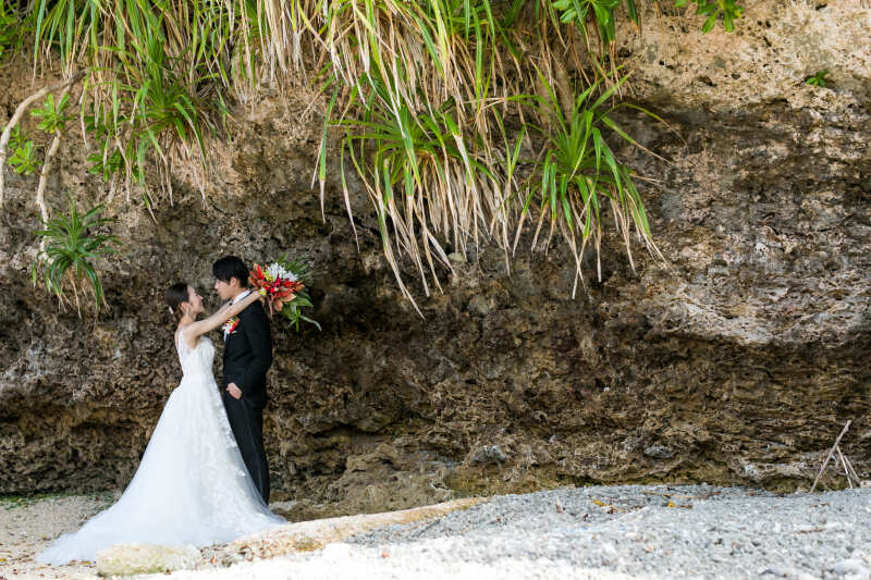 グリーンに囲まれた撮影も