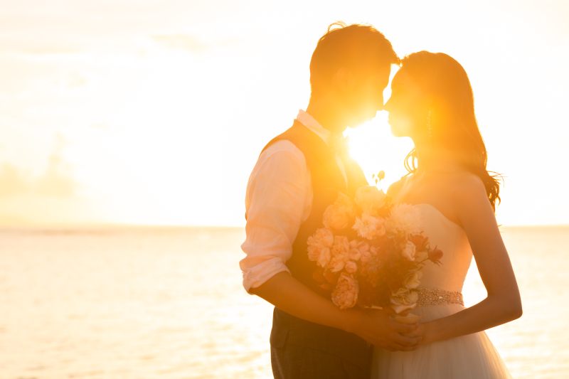 幻想的な空間でのロマンチックな撮影