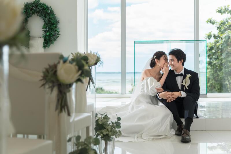 【成約特典/ドローンフォト】期間限定☆衣裳選び放題/撮影100カット【海がみえるチャペル&ビーチ&ガーデンプラン】