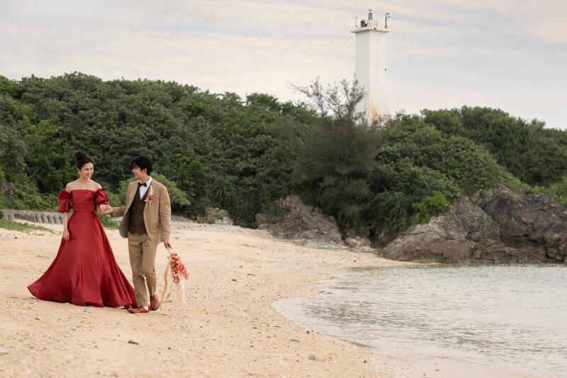 【成約特典/ドローンフォト】撮影日限定星空プラン★【岩場ビーチ&星空フォトプラン】衣裳・撮影・ヘアメイクすべて込み