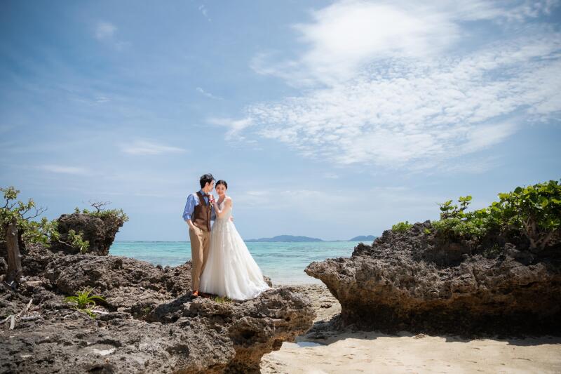 【成約特典/ドローンフォト】【絶景ビー撮影・ヘアメイクすべて込み(撮影データ100カット)チフォトプラン】衣裳・