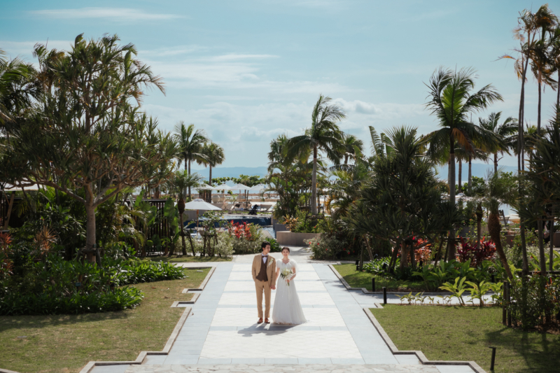 フサキビーチリゾートでのフォトウエディング&ホテル内撮影が叶う!【挙式会場&ビーチ&ホテル内 100カット】