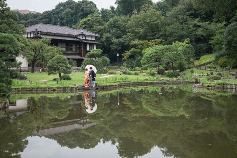 日本庭園での撮影時間は、約1時間