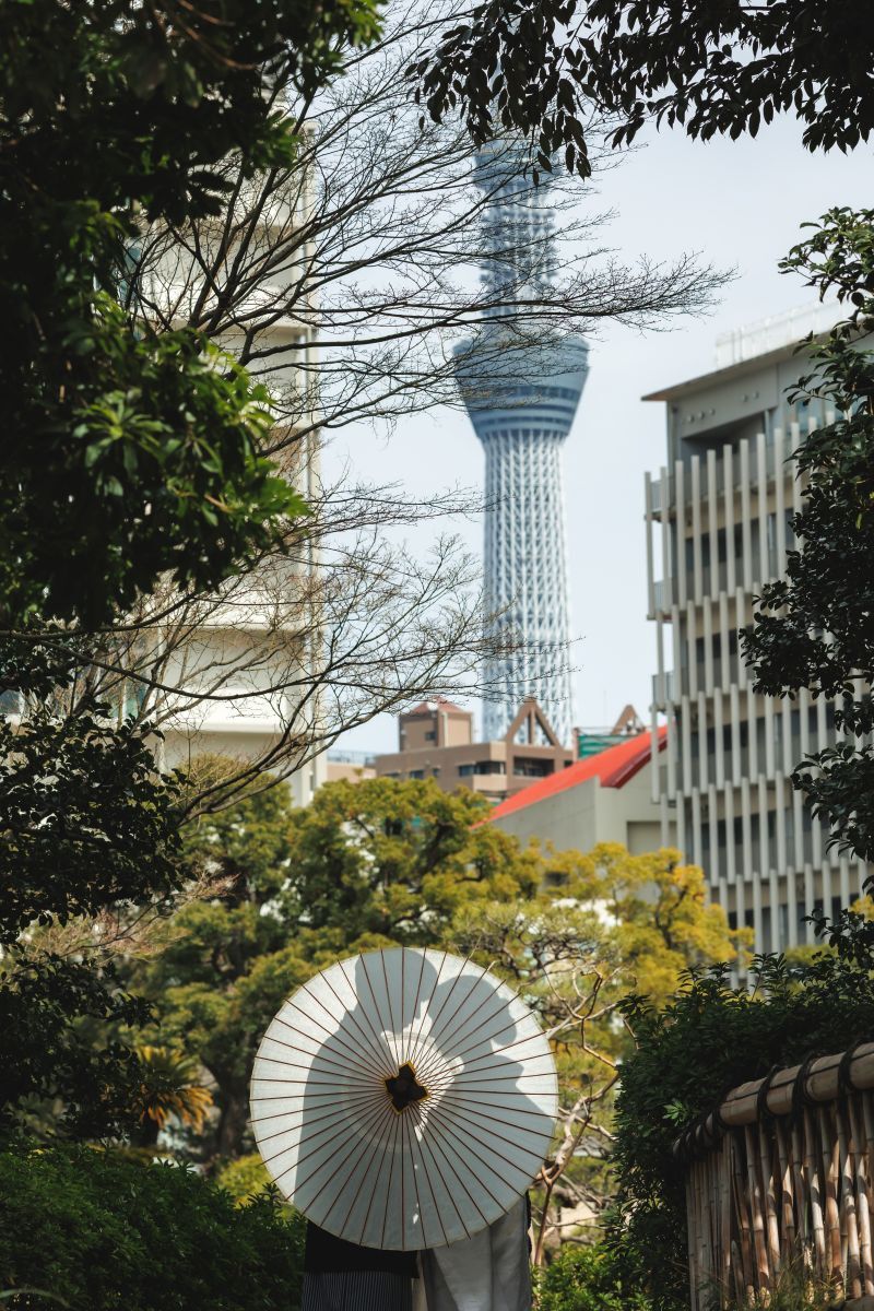 スカイツリーと一緒に撮影！