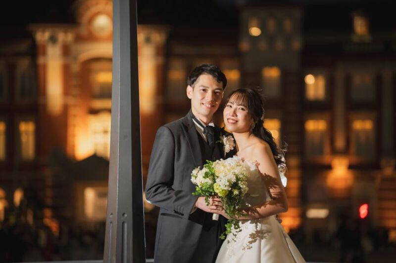 洋装は東京駅ナイト撮影