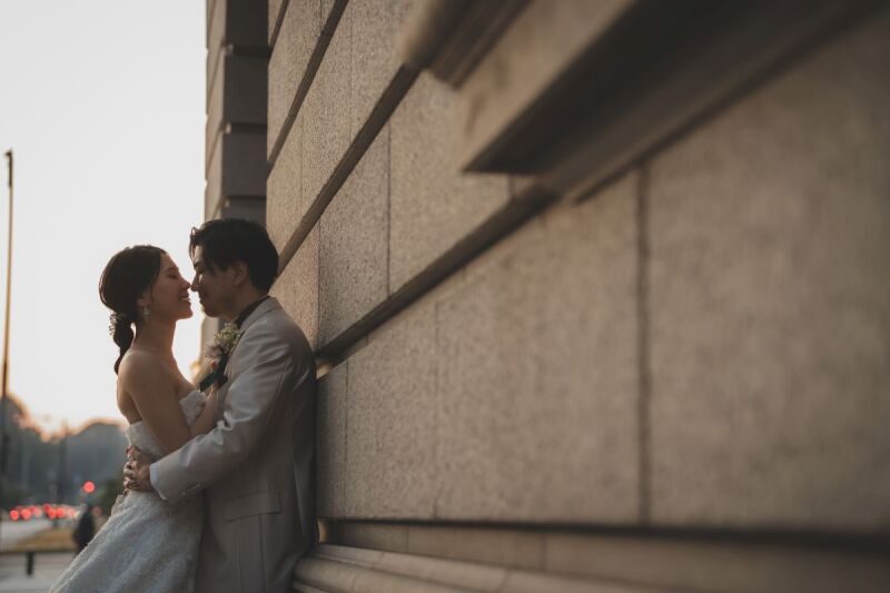 東京駅で撮影スタート