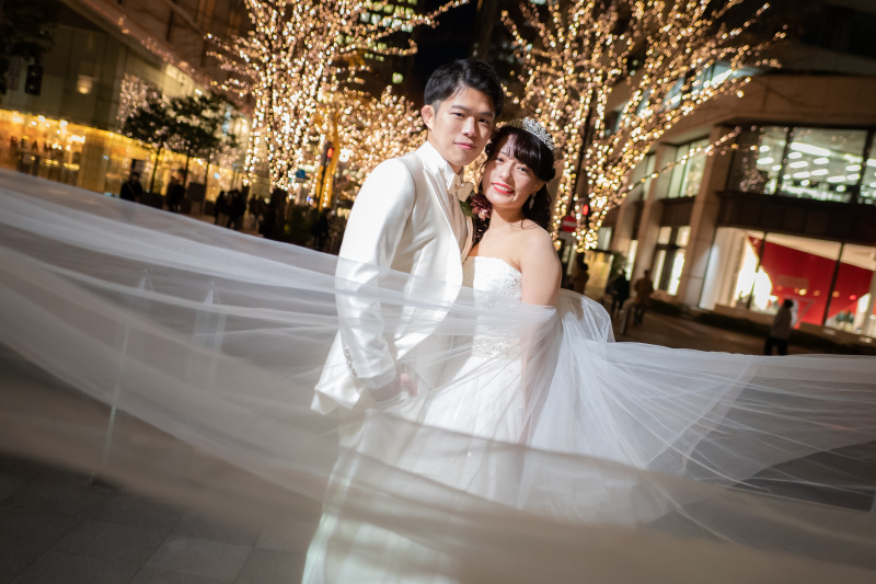 冬の時期だけのイルミネーションでの撮影