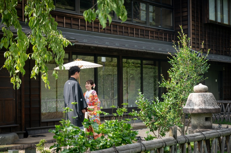 色々な撮影スポットがある庭園