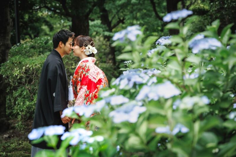 日本庭園から撮影スタート!