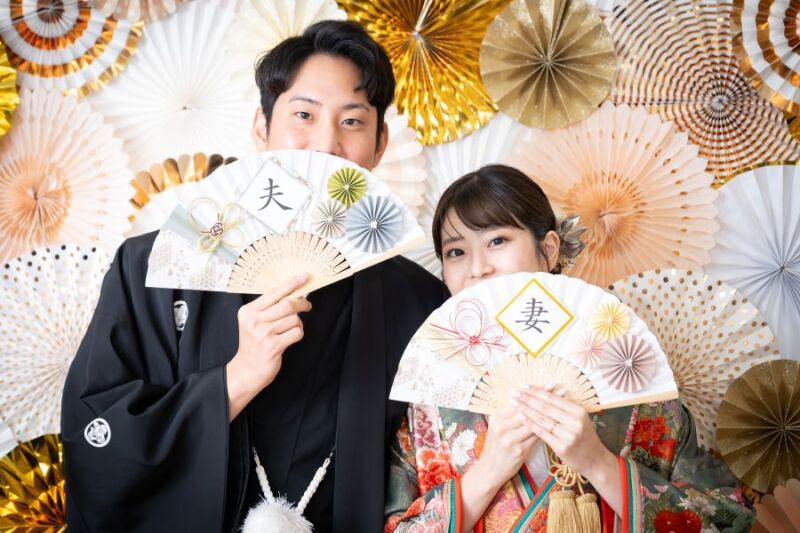 ペーパーファン背景に