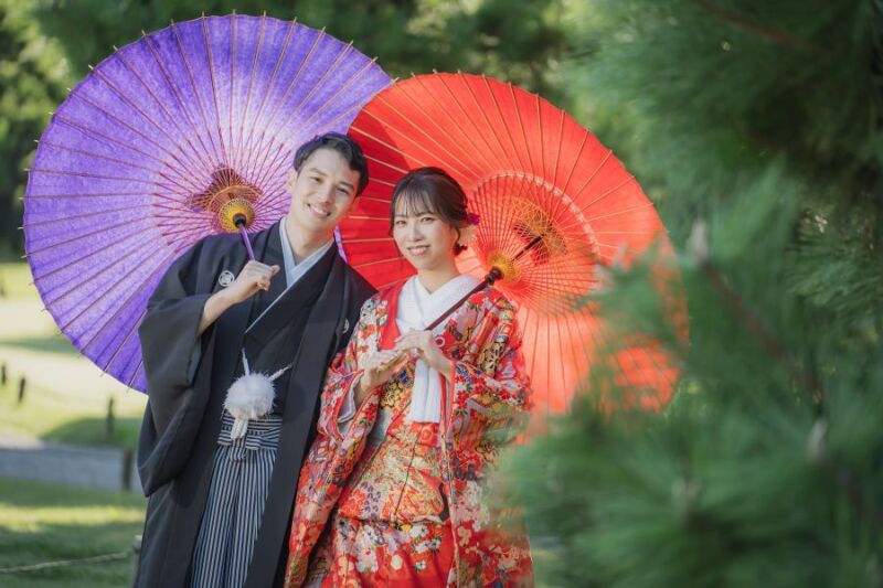 和装は日本庭園での撮影