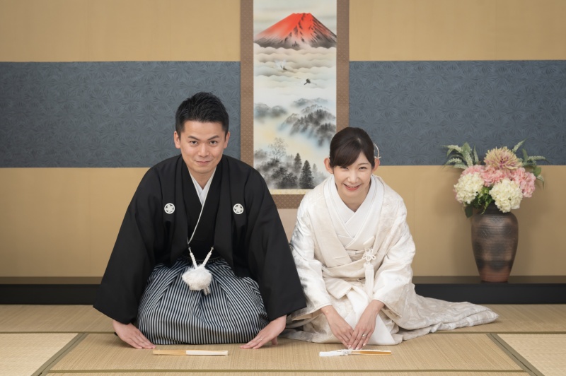 まずは、和装でスタジオ撮影