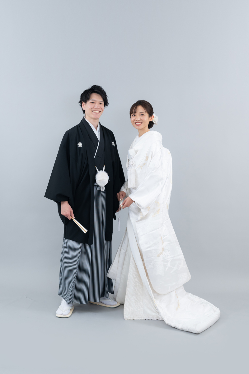 和装の綺麗な立ち姿での撮影