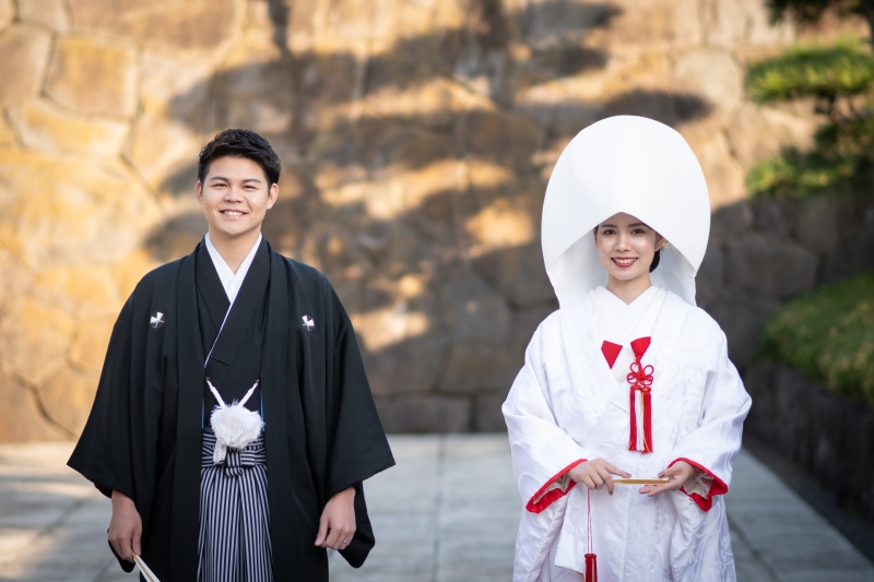 日本庭園とスタジオで撮影する和装弐点プラン