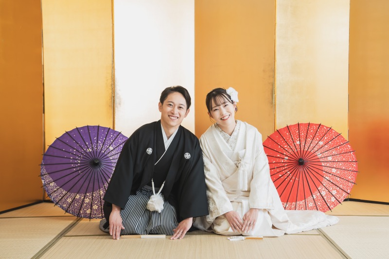 まずは、和装スタジオ撮影から