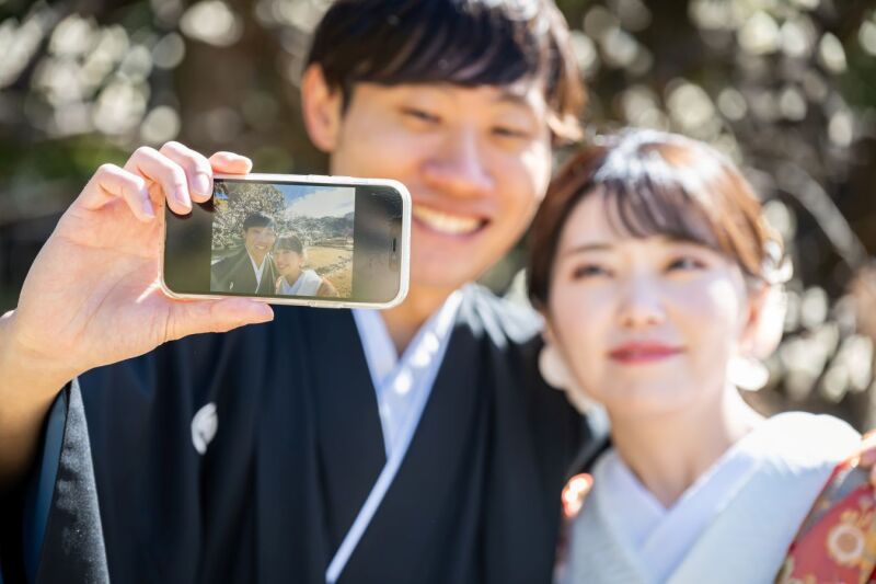 自撮りでパチリ