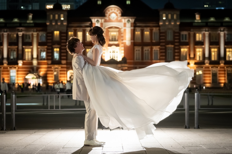 駅舎バックの定番