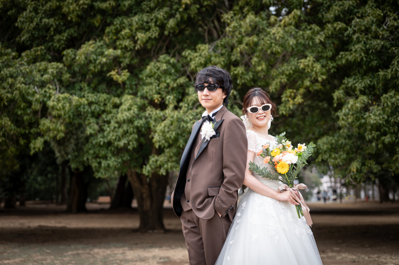 洋装は代々木公園で