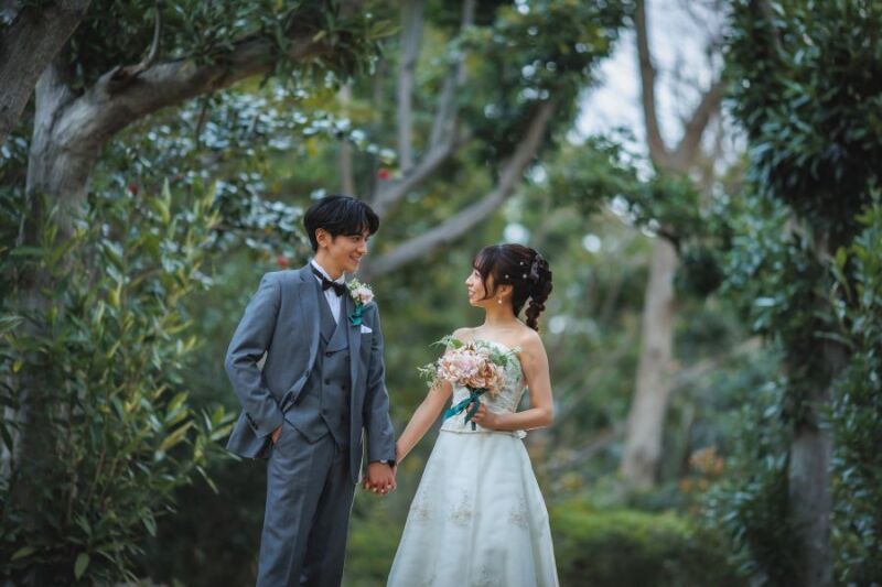 森の中にいるようなスポットで撮影