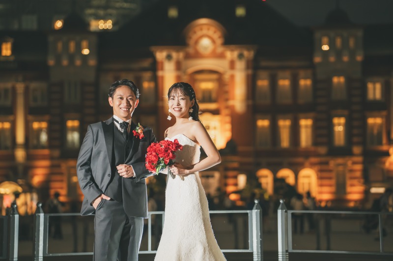 東京駅での撮影