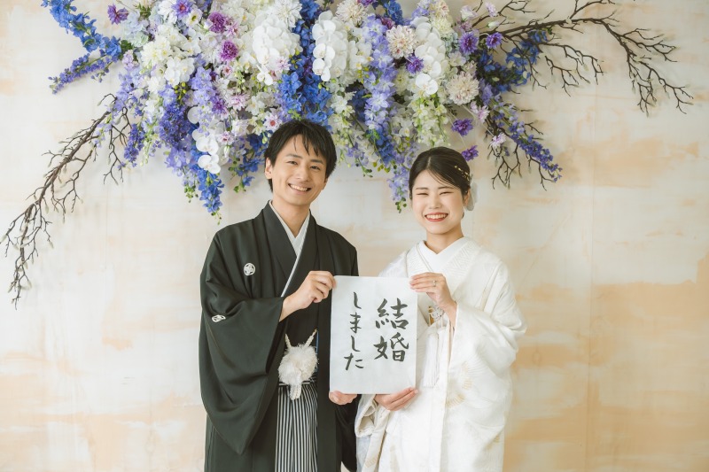 お持ち込みの小物を使って撮影