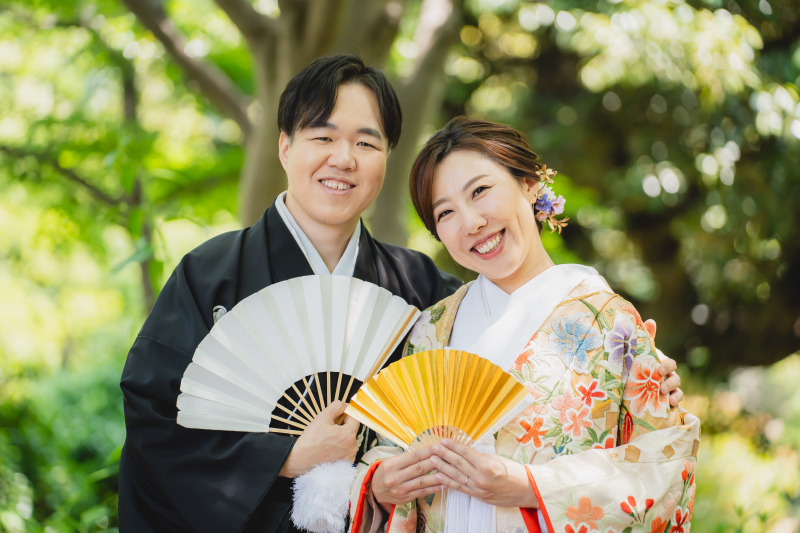 寄り添って自然に笑顔がこぼれます