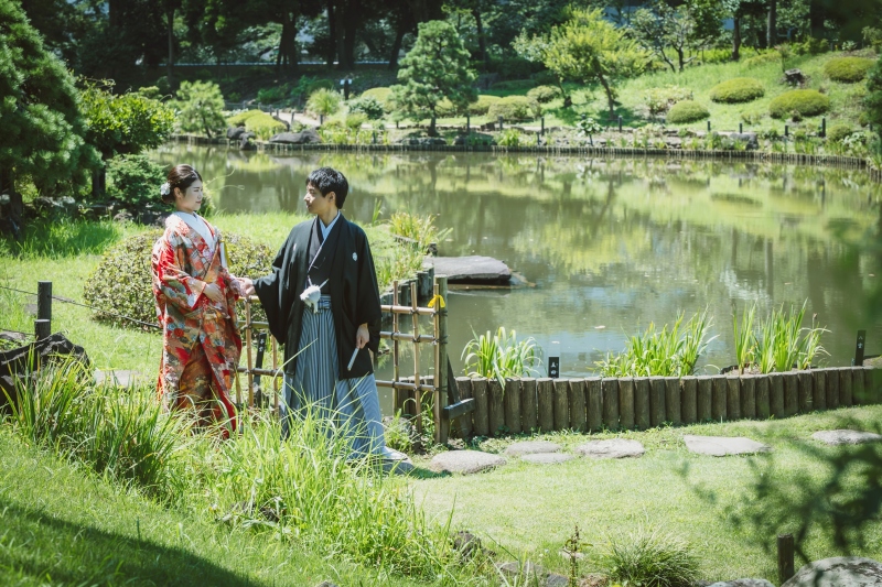 日本庭園での撮影