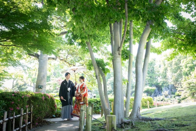 花畑記念庭園で撮影