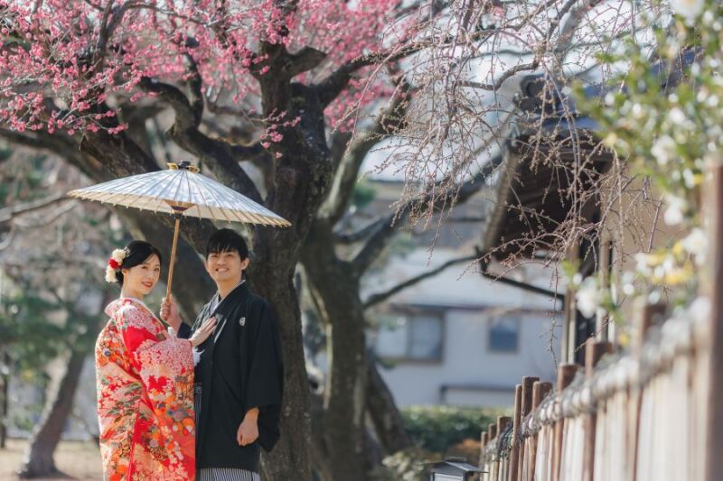 梅の咲く日本庭園で✿