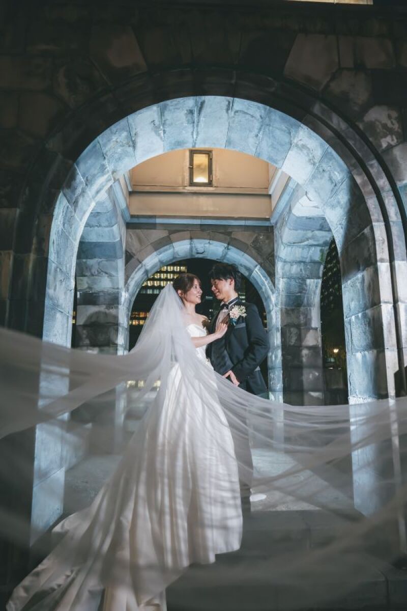 ベールをフワッと