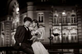 洋装は東京駅×和装はスタジオで！