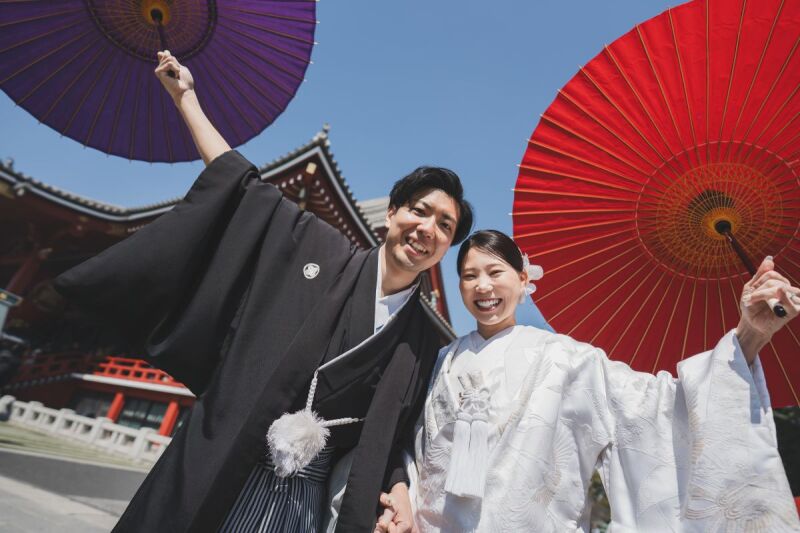 浅草で和装から撮影スタート