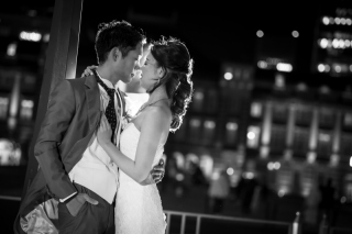 スタジオで和装撮影・ドレスでイルミネーションの東京駅ナイト撮影