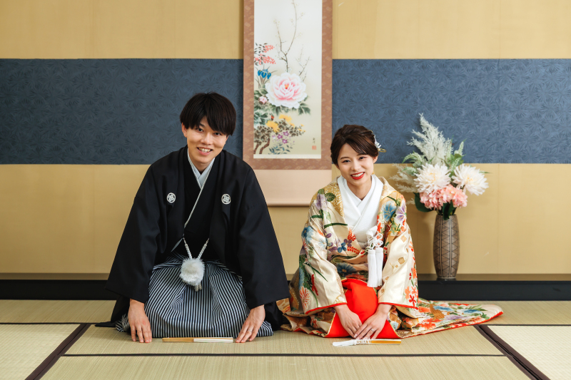 ロケーションプランも掛軸背景で撮影!