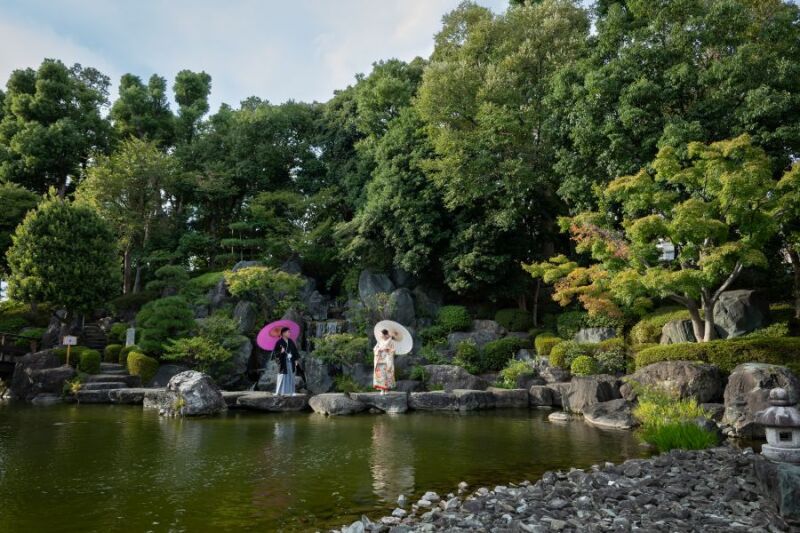 都内の花畑記念庭園で撮影