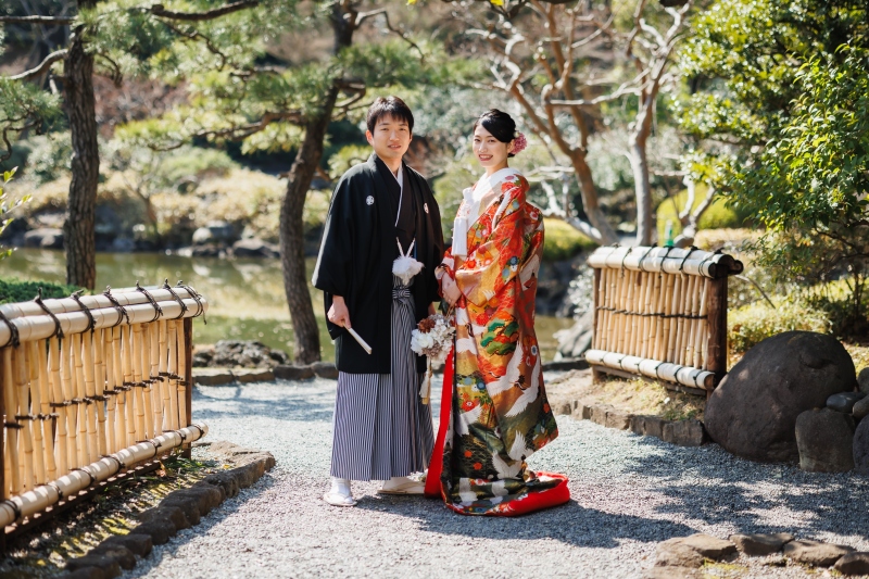 庭園での撮影