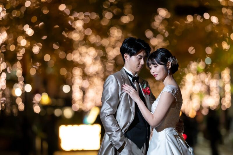 洋装は東京駅でナイト撮影