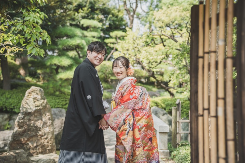 まずは庭園での撮影♪