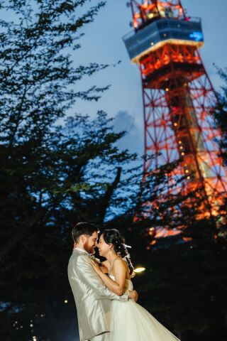 日本庭園＆東京タワー