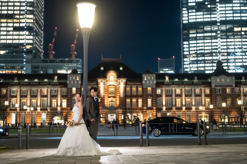 東京駅舎バックでの1枚