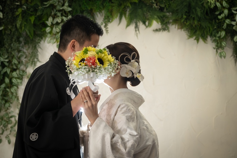 和装⇒スタジオ　ドレス⇒東京駅ナイト撮影