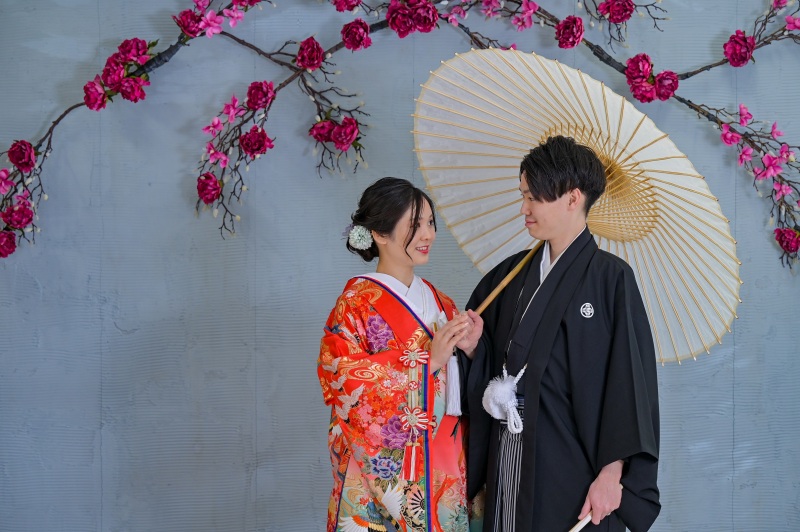 和傘を使用して