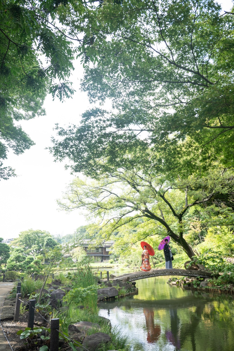 木漏れ日の中での撮影