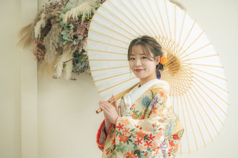 和装はスタジオで撮影