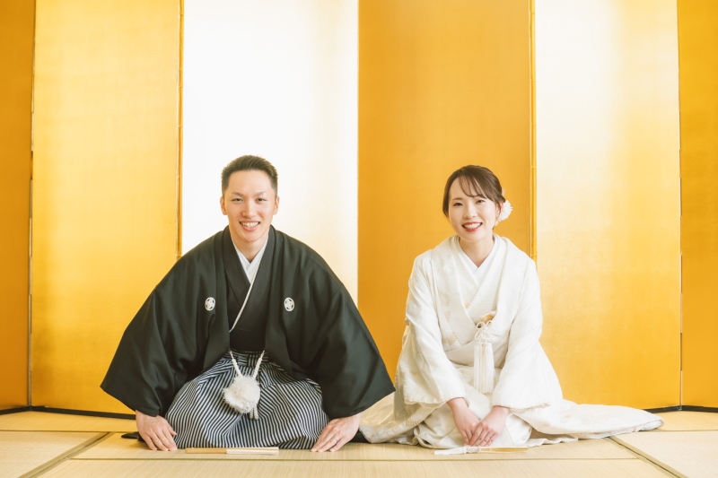 スタジオで和装2着着て撮影
