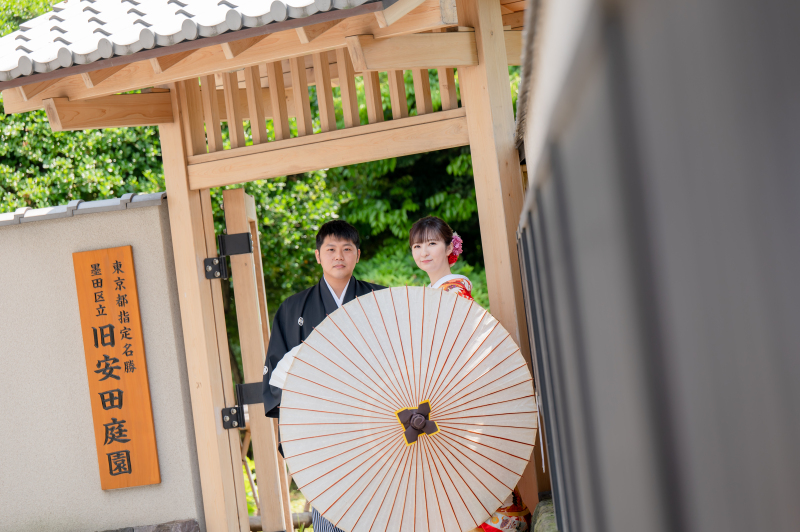 撮影場所は両国にある旧安田庭園